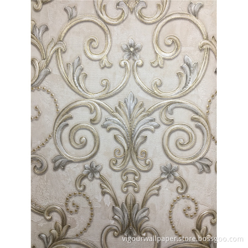 Modern Design Soundproof Damask Wallpaper